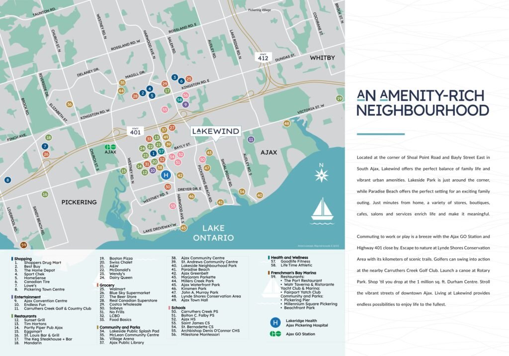 Lakewind Amenities Map